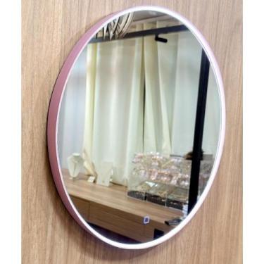 Imagem de Espelho led neon com touch, acabamento em couro várias cores disponíve