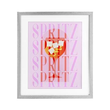Imagem de Stupell Industries Impressão emoldurada retrô pastel spritz cinza sob vidro, design de Lil' Rue, 53 x 43 cm