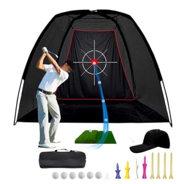 Imagem de ANDGOAL Rede De Golfe, Treino 8 X 6 Pés Para Quintal, Treinamento Condução, Balanço, Redes Rebatidas Com Tapete/Bolas/Chapéu, Impacto Alvo Externo E Interno Crianças/Homens