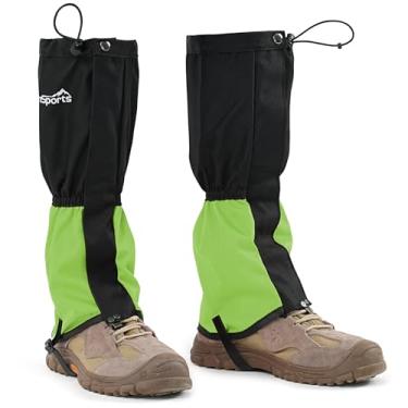 Imagem de goooutside Polainas de caminhada à prova d'água, polainas para botas de neve ao ar livre (verde, G)