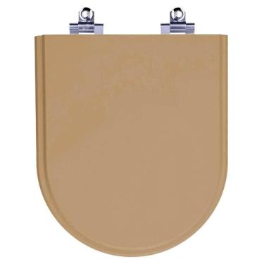Imagem de Tampa De Vaso Sanitário Com Amortecedor Carrara Bege Castor Para Bacia Deca