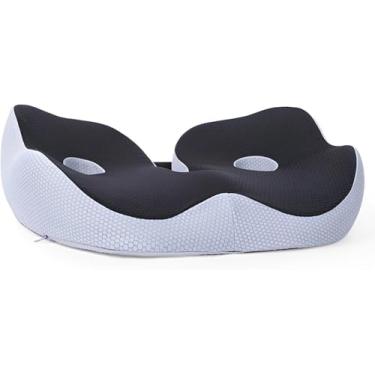 Imagem de Almofada ortopédica de espuma viscoelástica para cadeira de escritório – Almofada ergonômica de suporte de cóccix para alívio da dor ciática, conforto nas costas, alinhamento de postura e alívio de