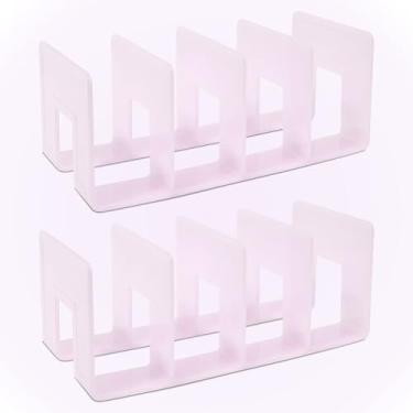 Imagem de BAYTORY 2 peças de suporte de arquivo de acrílico, organizador de documentos para mesa, organizador de pasta de arquivos de mesa resistente, prateleira de fichário para mesa de escritório prateleira