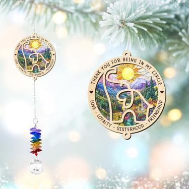 Imagem de GIFTELIX Enfeites de Natal - Ornamento de elefante - Presentes de aniversário de Natal para melhores amigas, irmãs - Presente de incentivo - Presente de agradecimento - Lembrança motivacional