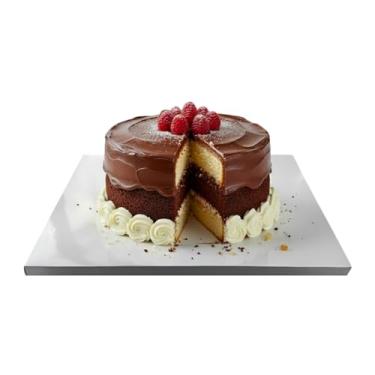 Imagem de Base Retangular 25X35cm Branco Tabua de Papelão para Bolos e Doces