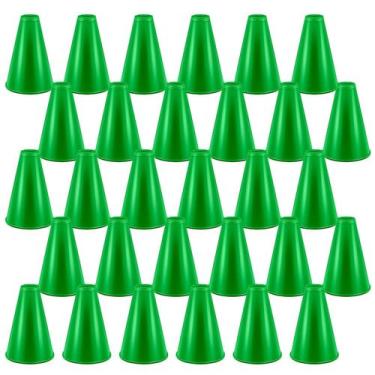 Imagem de 30 unidades de megafones Cheer de plástico verde HSLCGF 20x13 cm