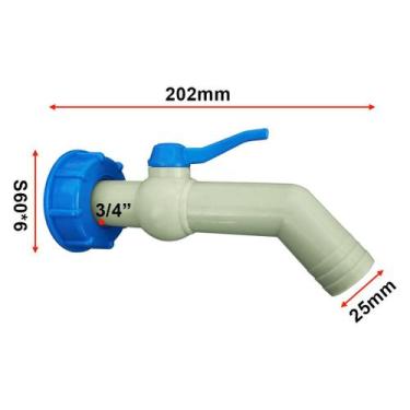 Imagem de Conexão Container Ibc Com Registro E Saída Espigão De 1 Pol - OFA AMBI