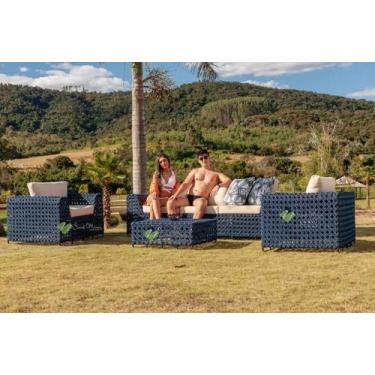 Imagem de Jogo De Sofá Luxo Para Área Externa Corda Náutica E Alumínio - Sarah M