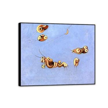 Imagem de Pôster Max Ernst Produto da França Reproduções de pinturas famosas Surrealismo Arte de parede Tela Max Ernst Decoração de parede para presentes de sala de estar 90 x 70 cm (91.4x71.1 cm) moldura preta