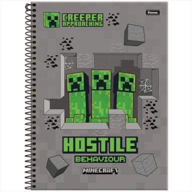 Imagem de Caderno Foroni universitário minecraft 200x275mm 80 folhas