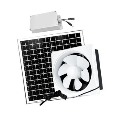 Imagem de Ioensy Exaustor solar de 20 W, painel solar de 12 V, de ventilação para cozinha, banheiro, oficina, porão, armazém, 8inch