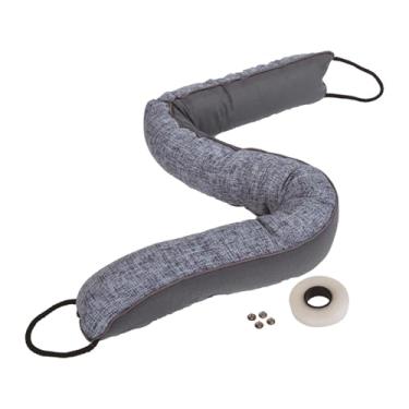 Imagem de MotiveTech Vedação contra correntes de ar para portas, bloqueador de correntes de ar sob portas, fita de vedação cinza para uso na parte inferior ou