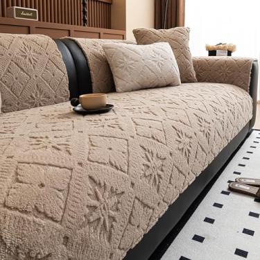 Imagem de HGTRH Capa de sofá sofá de canto 4 e 3 lugares, capa de sofá 3 2 1 conjunto protetor de sofá antiderrapante resistente à sujeira macio protetor de móveis sofá cobertor de proteção caqui 90 * 70