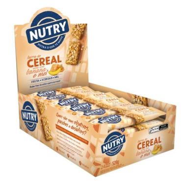 Imagem de Barra de Cereais Nutry Aveia com Banana Mel 24 Unidades 22g, Aveia Ban