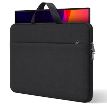Imagem de Capa para monitor portátil de 23 a 24 polegadas compatível com Ygretyrjh Redalf Hyangin Setcold KEFEYA AOKER para monitor portátil grande com suporte destacável, bolsa de transporte acolchoada para