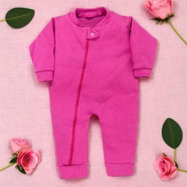 Imagem de Macacão de Bebê em Suedine com Zíper - Era Uma Vez, Pink, 3-6M