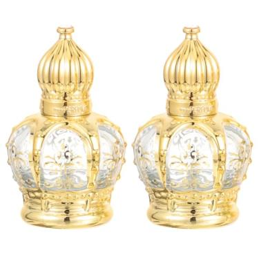 Imagem de NUOBESTY 2 frascos de vidro recarregáveis para óleos essenciais, frasco de óleo de unção roll-on, viagem, 10 ml