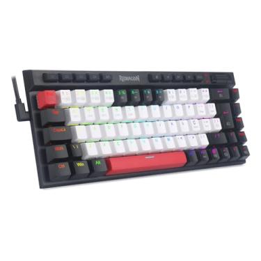 Imagem de TECLADO MECANICO GAMER MAGIC-WAND MINI PRO RGB BRANCO, PRETO E VERMELHO SWITCH BROWN