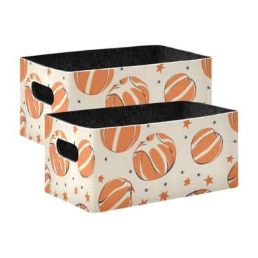 Imagem de xigua Conjunto de 2 caixas de armazenamento de bolas de basquete, cubo de armazenamento dobrável, organizador de cestas de armazenamento para brinquedos, livros, prateleiras, armário, lavanderia