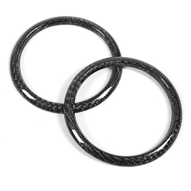 Imagem de Semme 2 Peças de Anel de Saída CA de Carro de Fibra de Carbono Substituição de Guarnição de Ventilação de Ar Condicionado para 2012 2020 Capa Fabricada Profissional Arranhões
