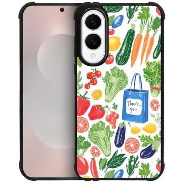 Imagem de CARLOCA Capa para Samsung Galaxy S25 Edge, design Farmers Market à prova de choque com airbag de 4 lados, capa protetora de TPU antiarranhões e antiderrapante para homens e mulheres