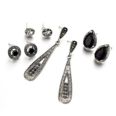 Imagem de Kit com 4 pares de Brincos Elegância