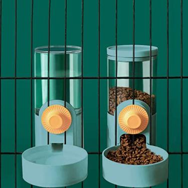 Imagem de Ração Automática para Canil de Cão Tigelas Dispensadoras Comida e Água Suspensas Container Bebedouro Pet Dispensador Criativo Gato