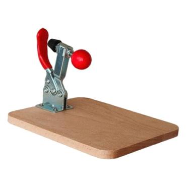 Imagem de Generic Porta-guardanapos de madeira moderno, prático, e criativo com peso de papel em formato de bola, ideal para mesas de bares e cafés, Marrom Claro