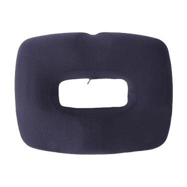 Imagem de Almofada de assento CUOFYUNL Espuma viscoelástica confortável Almofada de assento oca versátil e respirável para casa de carro de escritório (Azul-marinho)
