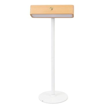 Imagem de Aramox Lâmpada de Parede Giratória de 360 ​​graus, Luz de Mesa de Madeira Recarregável Regulável Com Controle de Toque Com Adsorção Magnética para Quarto e Sala de Estar