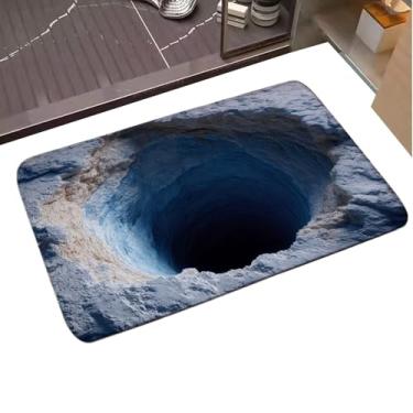 Imagem de Rrlihjgu Tapete de banho absorvente | Capacho antiderrapante | Tapetes de piso de secagem rápida 3D Visual Abyss para banheiro - para cozinha, casa, porta da frente, interior, exterior, chuveiro