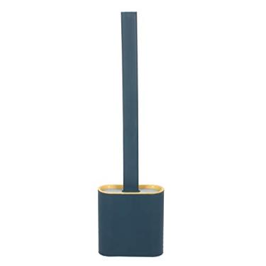 Imagem de Escova de Vasco Sanitário para Parede com Apoio Limpeza Silicone Caddy Cerdas TPR Flexíveis e Não Rochosas Banheiro Fáci