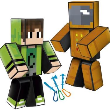Imagem de Kit Boneco Articulado Minecraft Cadres e Zoom Youtuber 25cm - Mili Mul