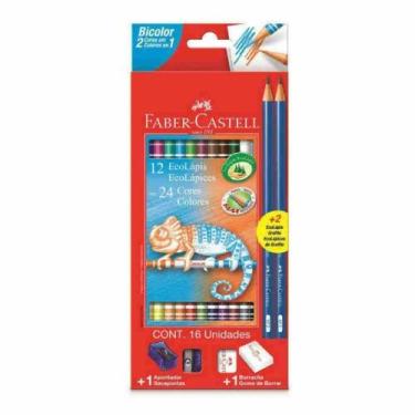 Imagem de Lápis de cor 24 cores bicolor Faber-Castell