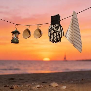 Imagem de Varal de acampamento e viagem de 2,8 m, linha de roupas portátil ao ar livre