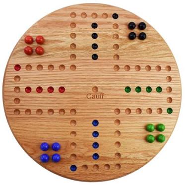 Imagem de Jogo de tabuleiro Marbles Solid Oak Wood 4 Player Cauff 35cm