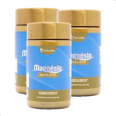 Imagem de Bisglicinato de Magnésio - Quelato com Glicina (Kit 3 und. 360 cápsulas)