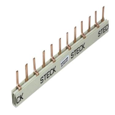 Imagem de Barramento Bifásico Pente 16 disjuntores 2x8 80a Din - steck