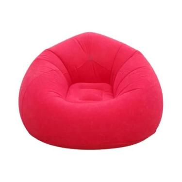 Imagem de Sofá Inflável Em Forma De Puff Dobrável Portátil Macio E Confortável P