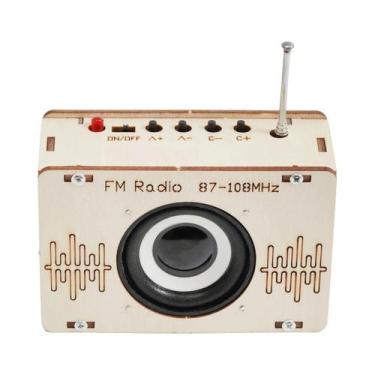 Imagem de Kit De Brinquedo Educacional De Madeira Para Montar Rádio FM DIY Para 