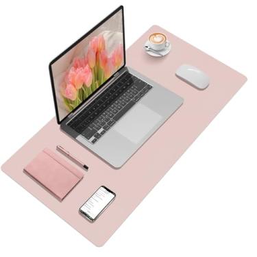 Imagem de FreeNook Tapete de mesa de couro, 80 cm x 30 cm, tapete de mesa para desktop, teclado impermeável, tapetes de computador para desktop, mouse pad grande, tapete de computador antiderrapante para