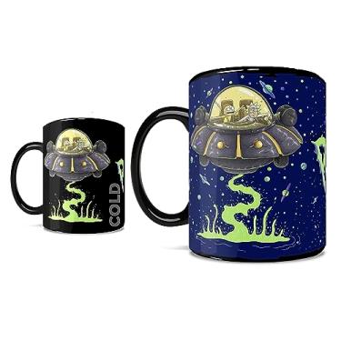 Imagem de Morphing Mugs Rick and Morty – Trippy Space Cruiser – Uma caneca de pista sensível ao calor de 473 ml – Imagem completa revelada quando um líquido quente é adicionado