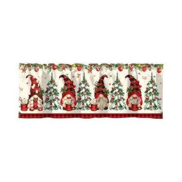 Imagem de Cortinas Curtas De Natal Para Janela Decorações Para Casa Cozinha Banh