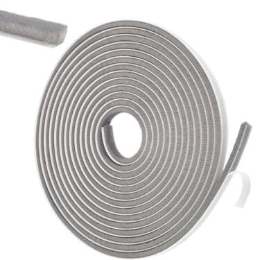 Imagem de Tira autoadesiva de vedação de porta e janela de 1,000 cm, suporte adesivo de plástico, (cinza)