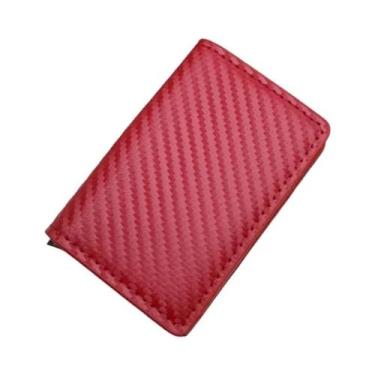 Imagem de Carteira Metálica Minimalista Unissex Com Bloqueio RFID, Suporte Autom