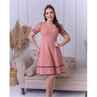 Imagem de Vestidos Midi Feminino Evangélicos Lindo Godê Rodado Social Festas Igr