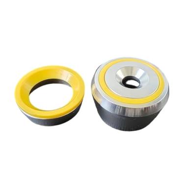 Imagem de simhoa Tampa da extremidade da alça do guidão para equipamentos de ginástica, peça de reposição decorativa para acessórios de academia, ideal para musculação, Anel Amarelo