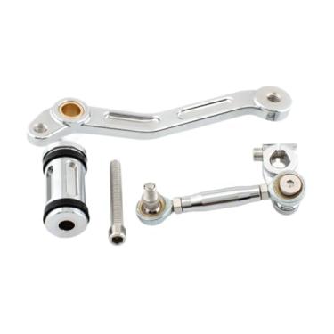 Imagem de oshhni Alavanca de pedal de freio, embreagem e câmbio para motocicleta, alavanca de câmbio em liga de alumínio para acessórios de motocicleta VMX1200, Prata