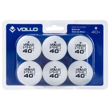 Imagem de Bola de Tênis de Mesa Branca 6 Unidades Vollo 1 Es-Unissex