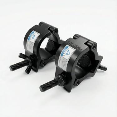 Imagem de Braçadeira de iluminação rápida preta de 1,2 a 3,5 cm de liga de alumínio resistente de 75 kg Braçadeiras de gancho para tubo OD de 32 a 35 mm Fardo de iluminação para DJ pacote com 2